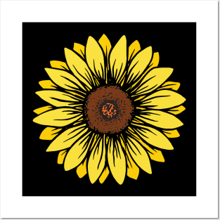 Sunflower Yellow Petals Close Up Posters and Art